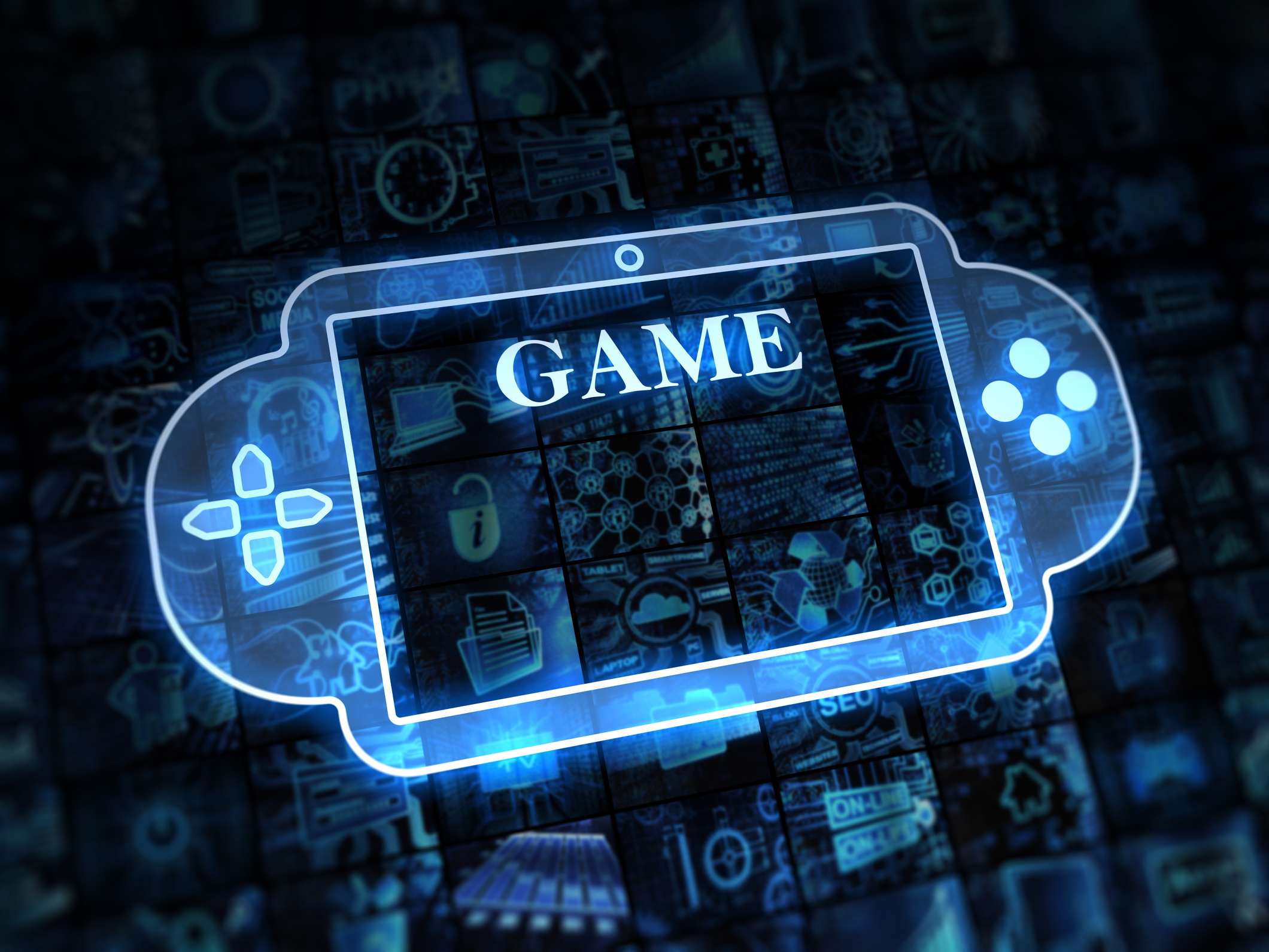 Game console on video wall